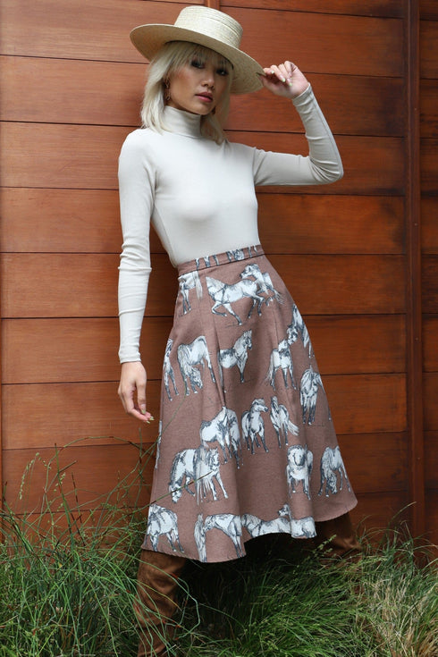 Hay Girl Midi Skirt