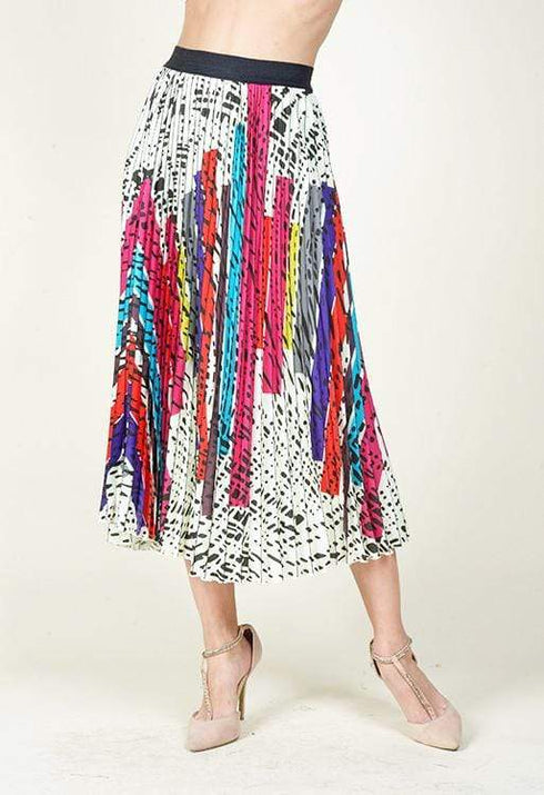 Ingrid Pleated Midi Skirt - Battenburg