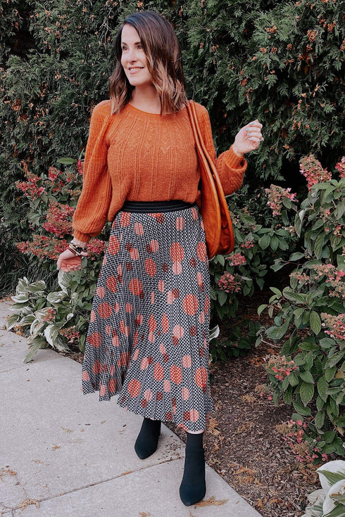 Ingrid Pleated Skirt -  Congo Dot