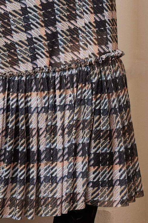 Kym Flounced Midi Skirt