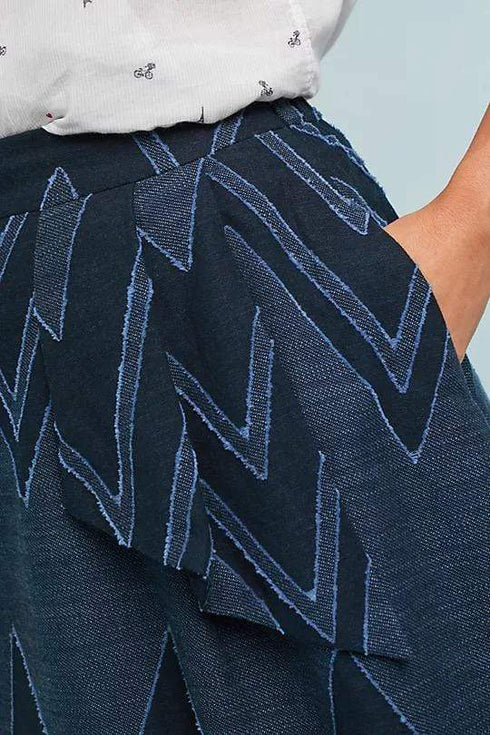 Liv Skirt - Denim Chevron