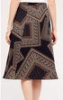 Romantic Paisley Ruffled Midi Skirt