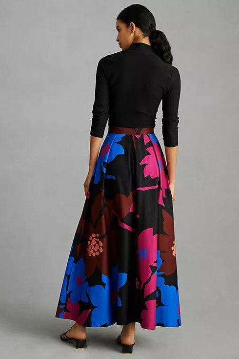Patterned Midi Skirt - Magnolia Bloom