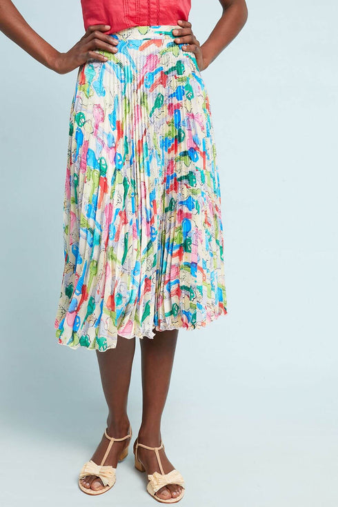 Pleated Midi Skirt