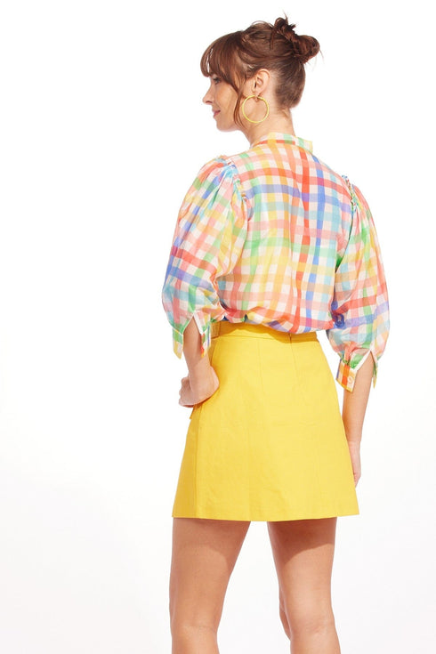 Utility Yellow Mini Skirt