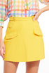 Utility Yellow Mini Skirt