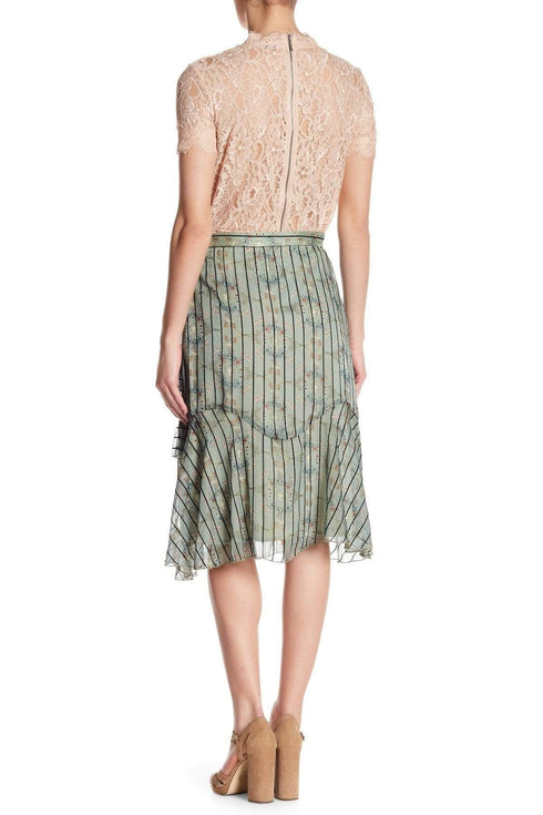 Ruffled Skirt - Wellington Stripe