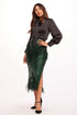 Slim Sequin Maxi Skirt