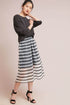 Striped Tulle Skirt - Black and White