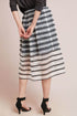 Striped Tulle Skirt - Black and White