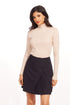 Tailored Pleated Mini Skirt-Black