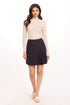 Tailored Pleated Mini Skirt-Black