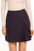 Tailored Pleated Mini Skirt-Black
