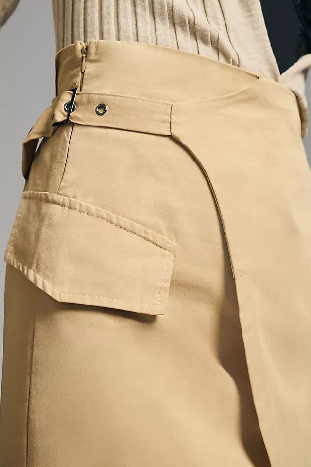 The Command Pants With Wrap Skirt Khaki — Caspar The Label