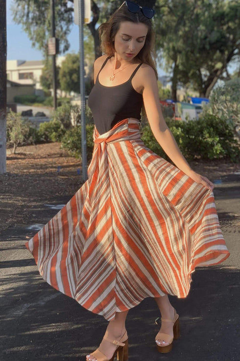 Vanderbilt Skirt - Orange Dreamsicle