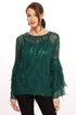 Sequin Fringe Acadia Top – Glitter Pine