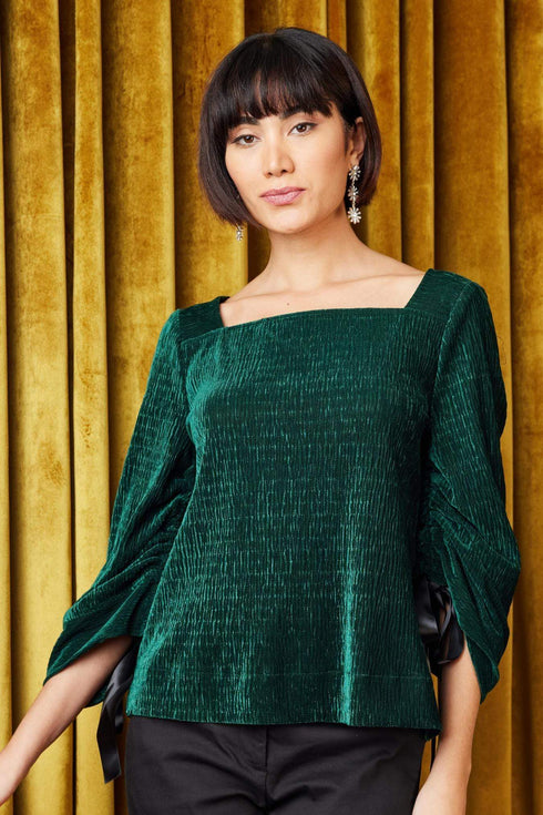 April Top - Forest Green