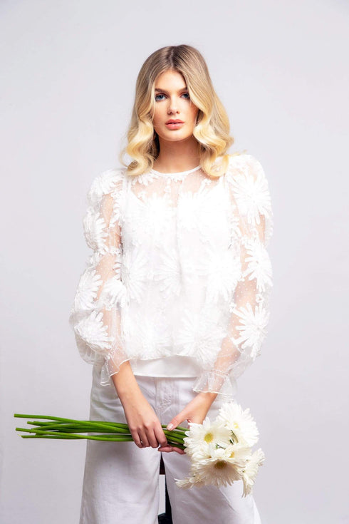 Brittany Blouse - Snowflake Martini