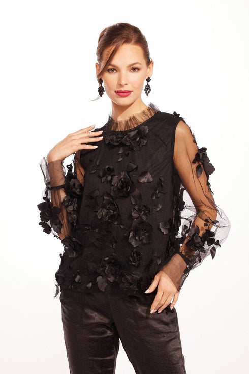 Carnet Top - Caviar Bloom