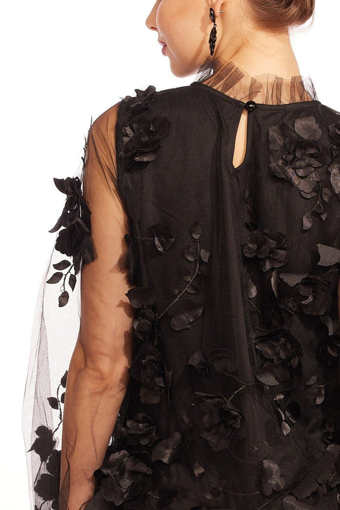 Carnet Top - Caviar Bloom