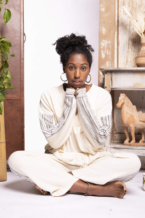 Chia Zen Stripe Sweatshirt  Top