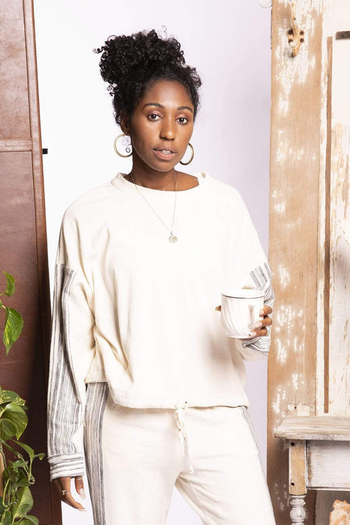 Chia Zen Stripe Sweatshirt  Top