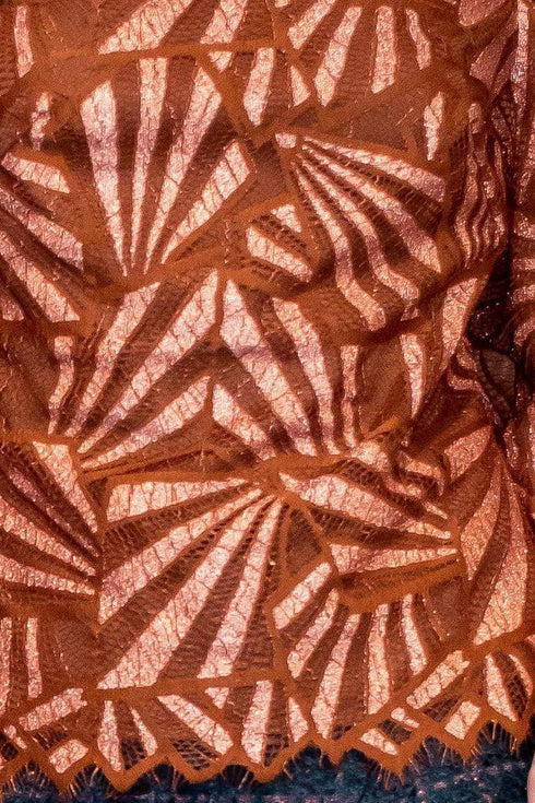 Shine Lace Blouse – Copper Metallic