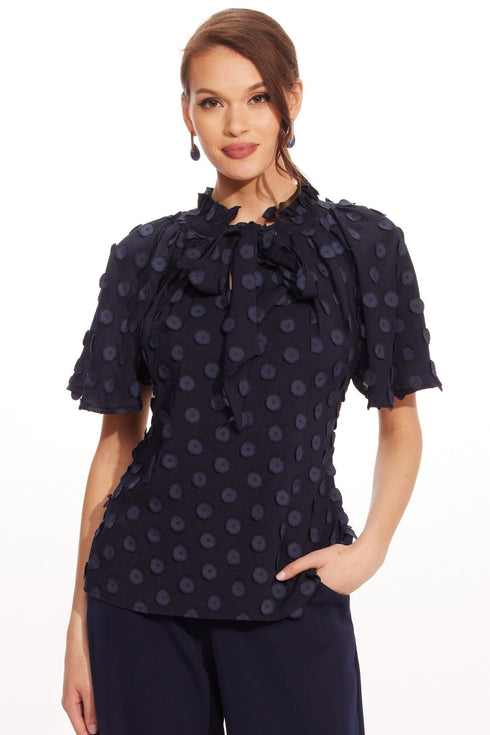 Delani Top – Sapphire Dots