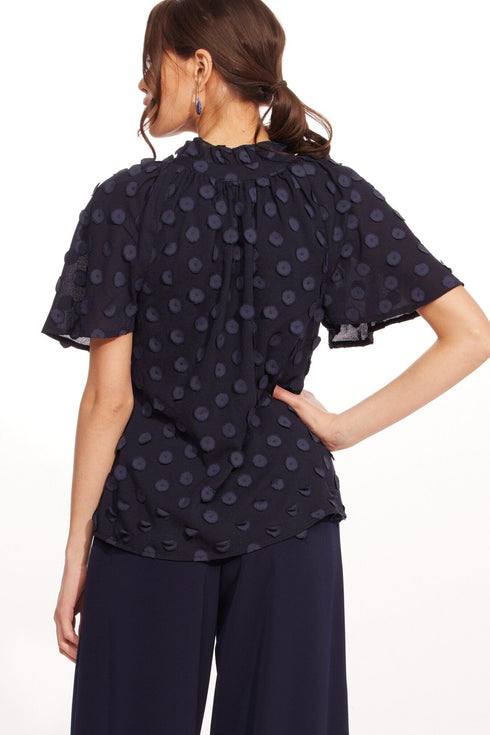 Delani Top – Sapphire Dots
