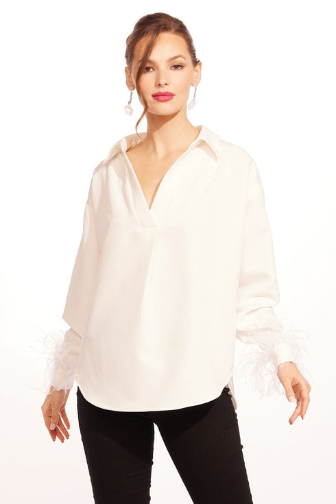 Dolvan Top - Feather Sleeves