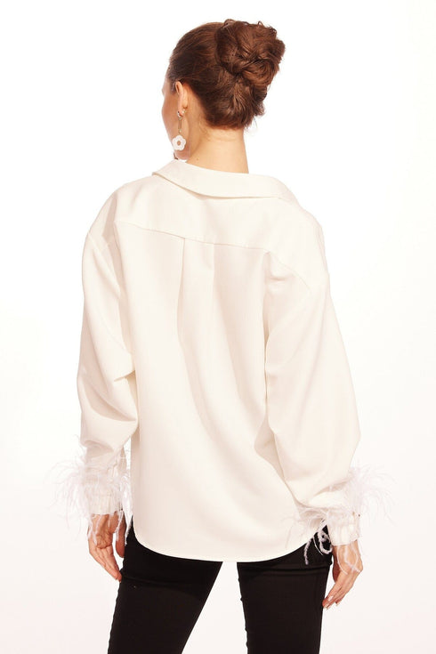 Dolvan Top - Feather Sleeves