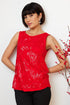 Gail Red Sequins Tank