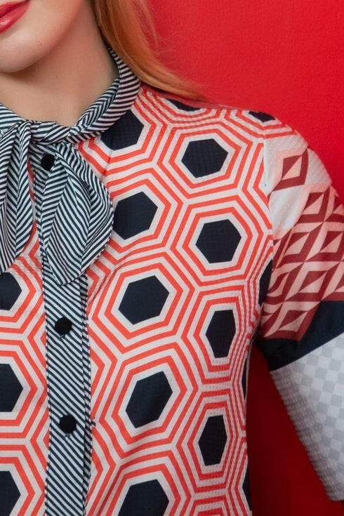 Hainna Geometric Print Top – Ibiza