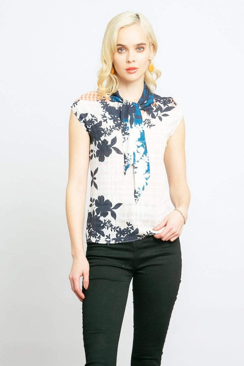 Hannah Top - Sahara Plaid