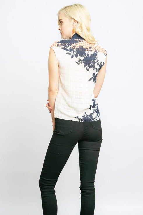 Hannah Top - Sahara Plaid