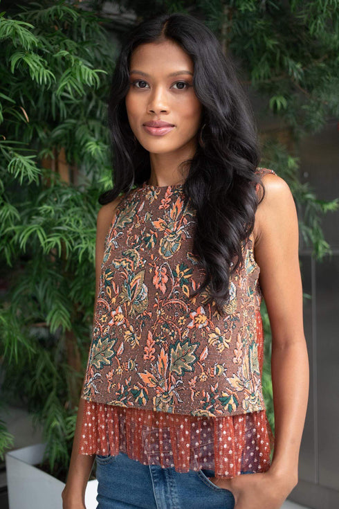 Jacquard Sleeveless Top