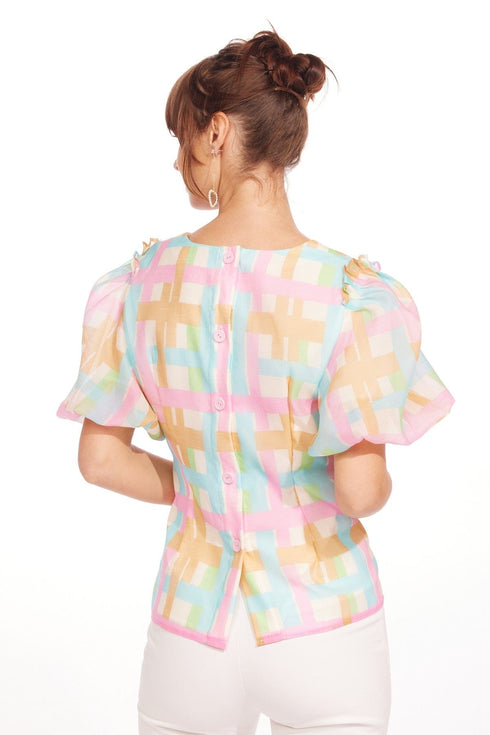 Jasmina Top - Honey Love Plaid