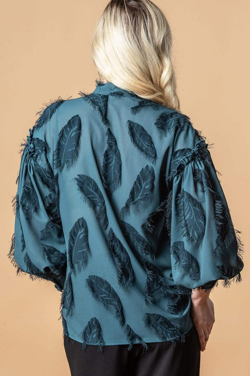 Josefina Blouse - Teal Feather