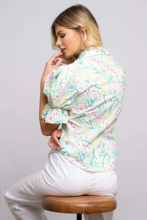 Kora Embroidered Blouse – Berry Spritzer