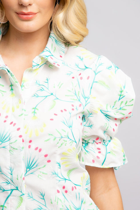 Kora Embroidered Blouse – Berry Spritzer