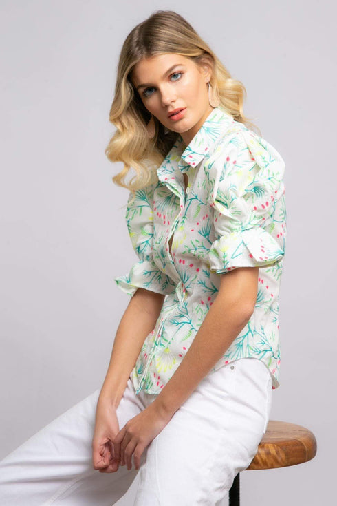 Kora Embroidered Blouse – Berry Spritzer