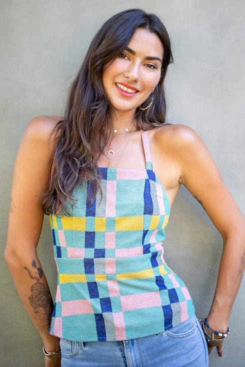 Mod Plaid Halter Top