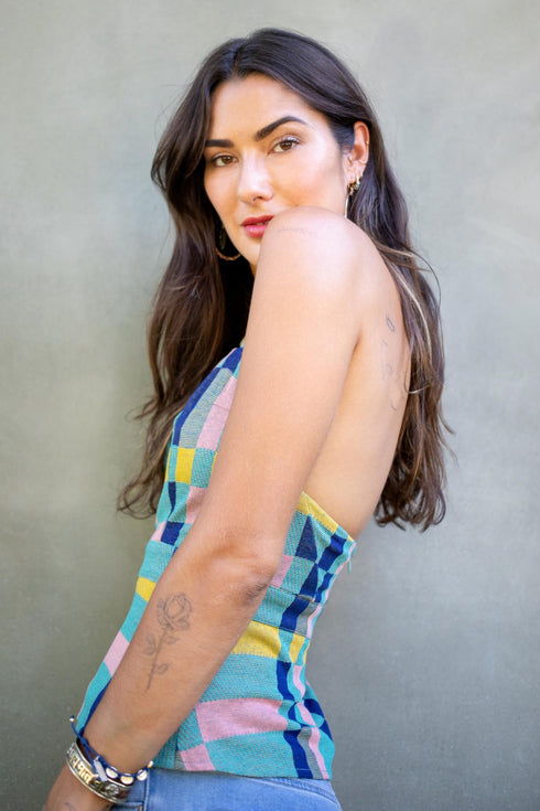 Mod Plaid Halter Top