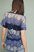 Peplum Top in Blue Stripe Lace