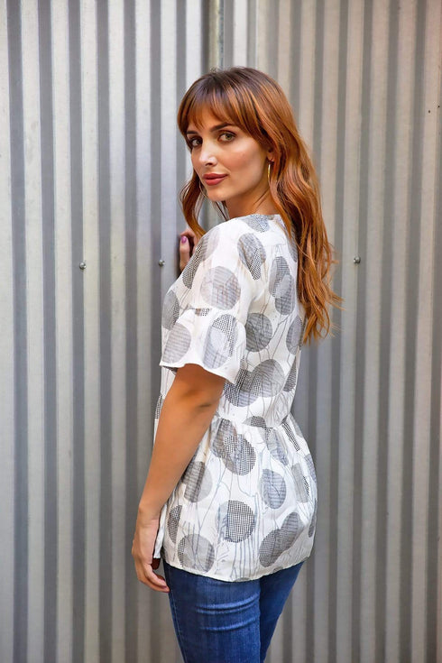 Polka Dot Peplum Tunic