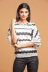 Samba Top - B&W Chevron Stripe