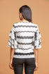 Samba Top - B&W Chevron Stripe