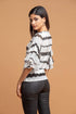 Samba Top - B&W Chevron Stripe