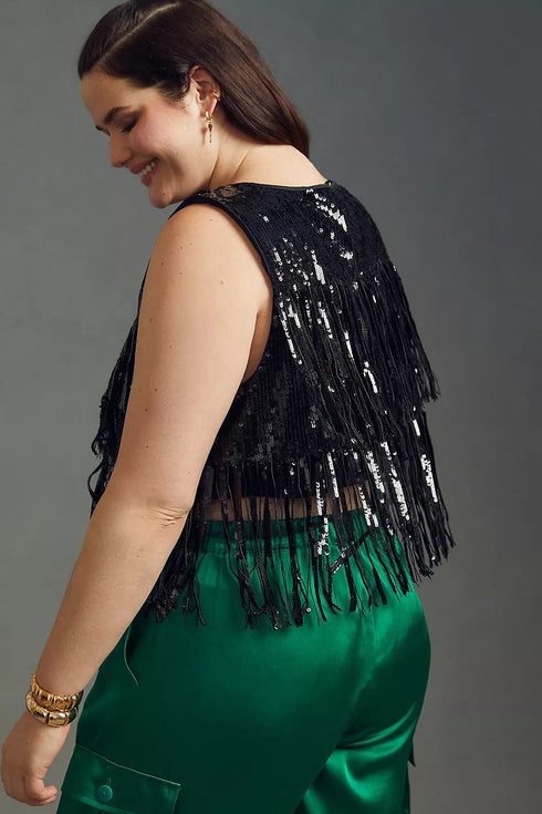 Sequin Crop Top