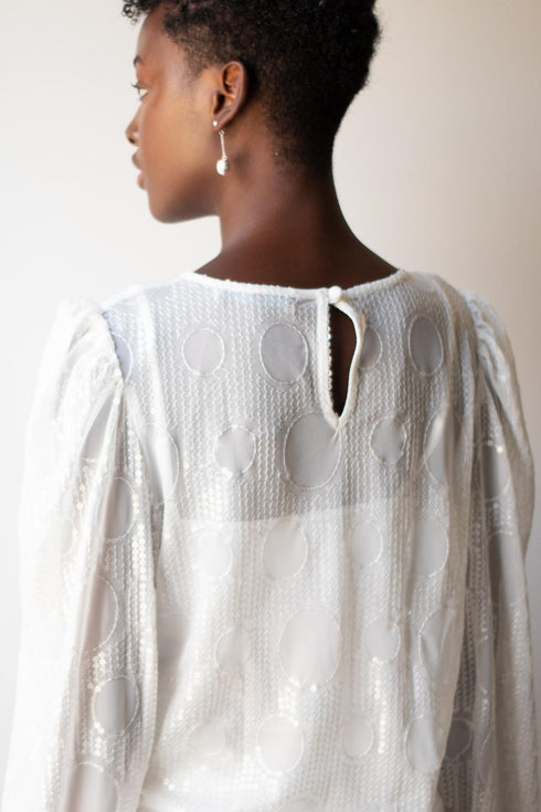 Sheer Sequined Blouse
